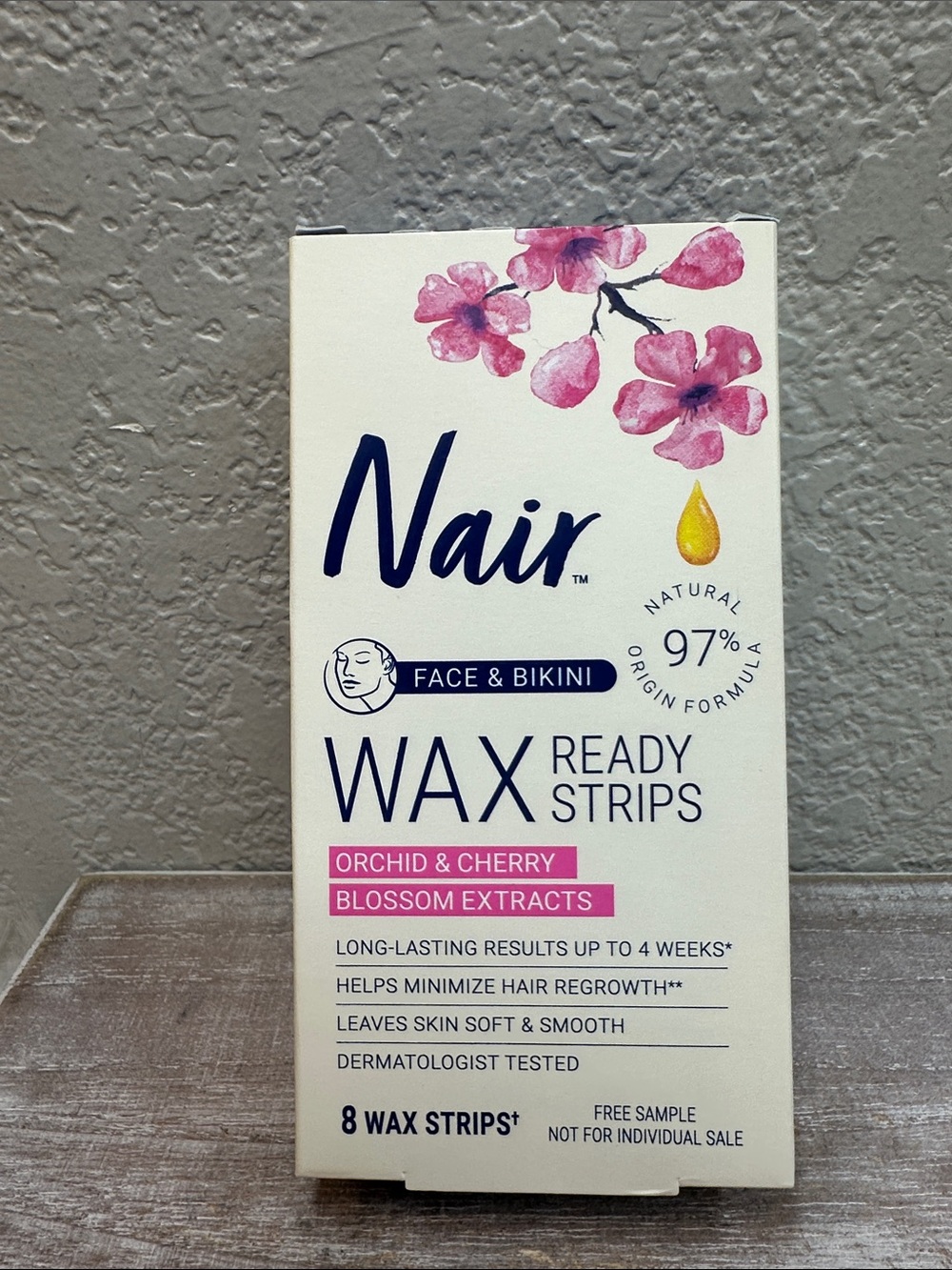 👍🏻 FREE Nair Face & Bikini WAX Ready Strips 16ct Orchid & Cherry New